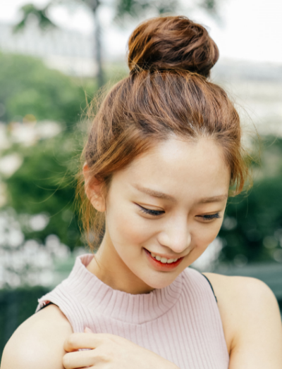 Dango Straight Hair 丸子頭直髮