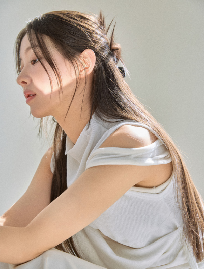 Slimpin ponytail) Half-Up spiky hair clip